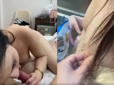 Phang em phương thảo vú đẹp từ từ thang máy đến ban công