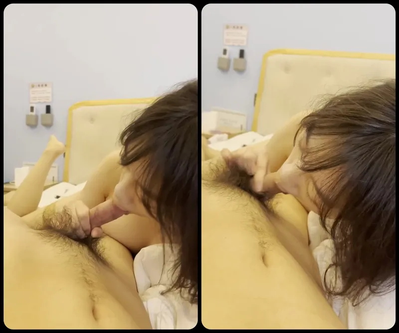 Gấu ngoan liếm láp cu bự của anh